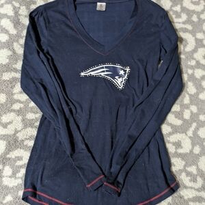 5/25$ Women's Navy Long Sleeve V-Neck Top